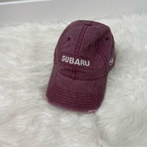 Subaru Distressed Burgundy Women's Cap